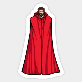 Jesus Superhero Standing Tall Sticker